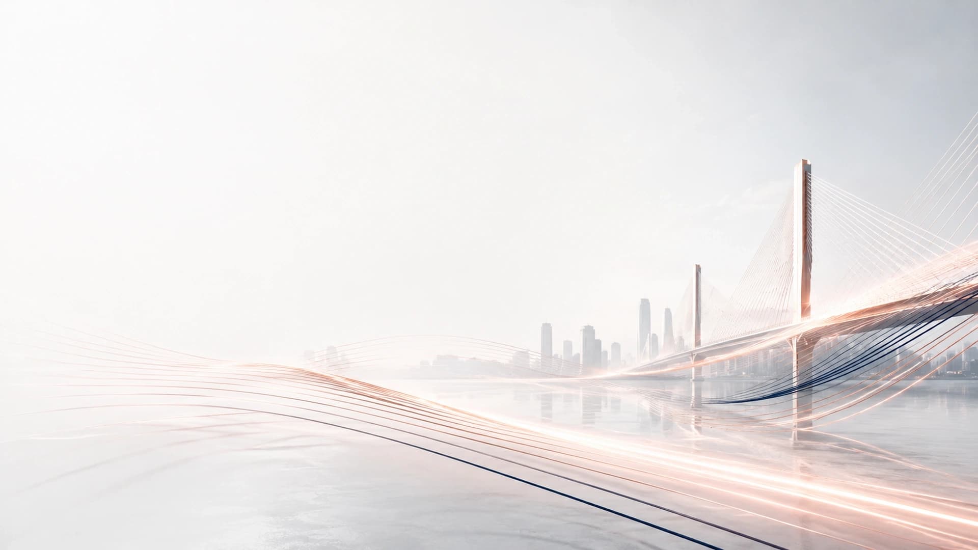 Element Bridge insights wallpaper with abstract analytics linework